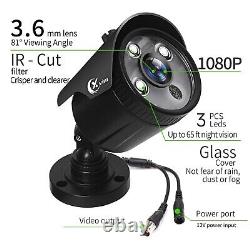 XVIM 8CH 1080P Security Camera System Home Security DVR 1TB Hard Drive IR Night
