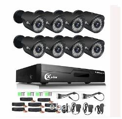 XVIM 8CH DVR 1080P Outdoor Home Security Camera System Waterproof CCTV Camera