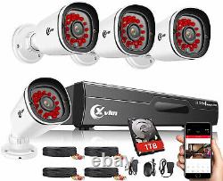 XVIM 8CH DVR 1080P Waterproof Home Security Camera System CCTV IR Night 1TB HDD