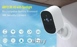 XVIM Security Cameras Wireless 4MP 2K Wi-Fi Battery Powered Spotlight Home Cam
