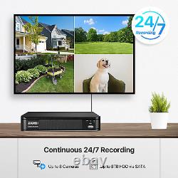 ZOSI 1080P 8CH POE NVR 2MP Outdoor Home IP Network Security Camera CCTV System