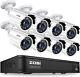 Zosi 1080p 4-in-1 Security Home Camera System 8ch Dvr Cctv Human Car Detection