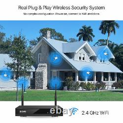 ZOSI 1080p Home Security Camera System Wireless Outdoor CCTV 8CH NVR Kit 1TB HDD