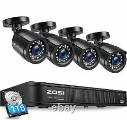 ZOSI 1080p Home security Camera System De Seguridad CCTV Outdoor DVR 1TB HDD