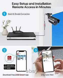 ZOSI 16CH 1080P Wired Home Security Camera System CCTV 2TB DVR Motion Detection