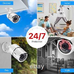 ZOSI 16CH H. 265+1080P Home Security Camera System 5MP Lite DVR Instant Alert IR