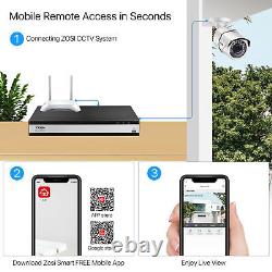 ZOSI 16CH H. 265+1080P Home Security Camera System 5MP Lite DVR Instant Alert IR