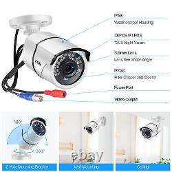 ZOSI 16CH H. 265+1080P Home Security Camera System 5MP Lite DVR Instant Alert IR