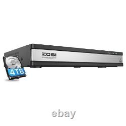 ZOSI 16CH PoE NVR with 4TB Home Security Camera System Video 4K 8MP HD Recording