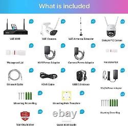 ZOSI 2K 8CH Spotlight Wireless Security Home Camera System with Two-Way Audio
