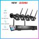 Zosi 3mp Outdoor Wireless Security Camera System 2k Wifi Home Audio Nvr With 1tb
