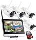 Zosi 4ch 1080p Wifi Wireless Home Security 4pcs Camera System With Monitor 1tb
