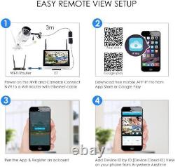 ZOSI 4CH 1080p WiFi Wireless Home Security 4PCS Camera System with Monitor 1TB