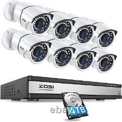 ZOSI 4K 16CH NVR 5MP Home POE Security Camera System 4TB Outdoor Night Vision IR