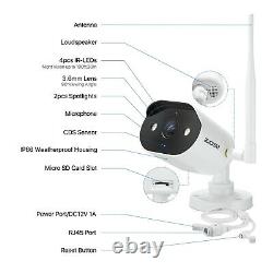 ZOSI 4PCS 1080p WiFi Home Security Camera Outdoor Night Vision Two-Way Audio