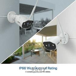 ZOSI 4PCS 1080p WiFi Home Security Camera Outdoor Night Vision Two-Way Audio