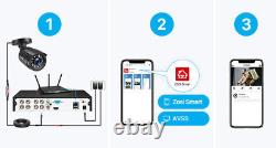 ZOSI 5MP Lite 8CH DVR 1080P Outdoor Security Camera System with Hard Drive 1TB