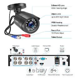 ZOSI 5MP Lite 8CH DVR 1080P Outdoor Security Camera System with Hard Drive 1TB