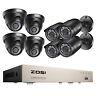 Zosi 5mp Lite 8ch Dvr 1080p Security Camera System Outdoor H. 265+ Home Cctv Kit