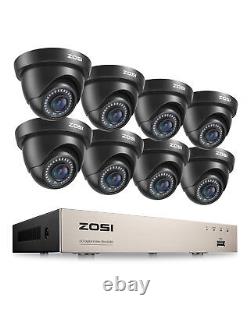 ZOSI 5mp Lite 8CH DVR 1080p Security Camera System Outdoor H. 265+ Home CCTV Kit