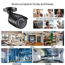 ZOSI 5mp Lite 8CH DVR 1080p Security Camera System Outdoor H. 265+ Home CCTV Kit