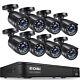 Zosi 8ch 1080p Dvr 2mp Home Security Surveillance Camera System Cctv 24/7 View