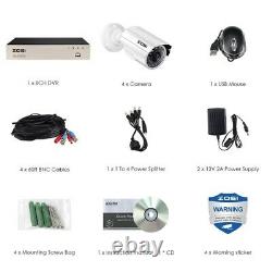 ZOSI 8CH 1080P HDMI DVR Home Outdoor Security Bullet CCTV Camera System 1TB