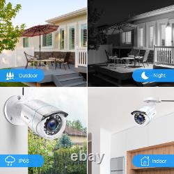 ZOSI 8CH 1080P HD CCTV Home Security Camera System 2MP DVR Outdoor Night Vision