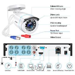 ZOSI 8CH 1080P HD CCTV Home Security Camera System 2MP DVR Outdoor Night Vision