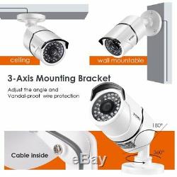 ZOSI 8CH 1080p DVR 2MP Outdoor Home Security Camera System with Hard Drive 2TB
