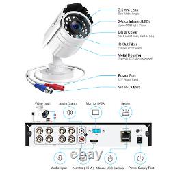 ZOSI 8CH 2MP Security Camera System H. 265+ 5MP Lite HDMI DVR Home Weatherproof