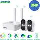 Zosi 8ch 3mp Wire-free Battery Powered Wireless Home Security Camera System 64gb