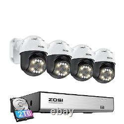 ZOSI 8CH 4K 8CH NVR 5MP PT PoE Home Security Camera System AI Person Detection