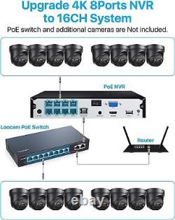 ZOSI 8CH 4K Audio PoE Security IP Camera System 8MP 2TB NVR Home CCTV Motion Al