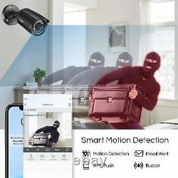 ZOSI 8CH 5MP Lite DVR 1080P Outdoor CCTV Security Camera System Kit Night Vision