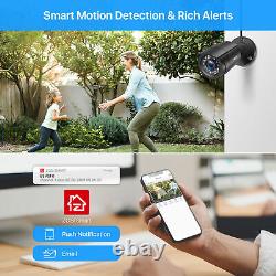 ZOSI 8CH 5MP Lite DVR Outdoor CCTV Security 1080P Camera System Kit Night Vision
