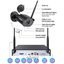 ZOSI 8CH H. 265+ 3MP 2k wireless security camera system 1TB HDD wifi Outdoor home