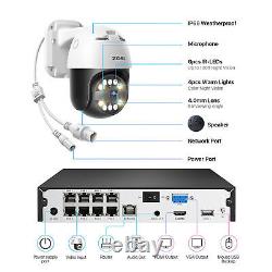 ZOSI 8CH NVR 8MP PTZ Spotlight Security Home 5MP Auto Tracking Camera System 2TB