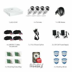 ZOSI 8 Channel 4 Camera 5MP HD Home Security Camera System with 1TB Hard Drive
