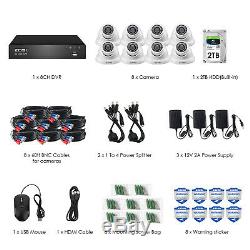 ZOSI 8 Channel H. 265+ 4K 8MP Security Camera System Outdoor 8CH 4K DVR 2TB HDD