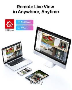 ZOSI 8 Channels 1080p H. 265+ Home Security Camera System Outdoor Motion Alerts