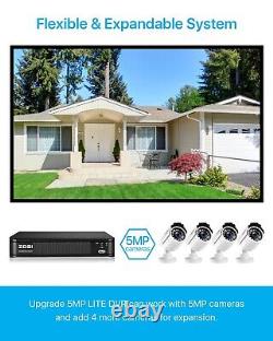 ZOSI 8 Channels 1080p H. 265+ Home Security Camera System Outdoor Motion Alerts