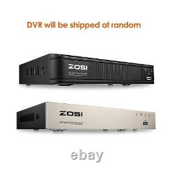 ZOSI H. 265+ 1080P Home Security Camera System Outdoor 8CH DVR with IR-Cut 0-1TB