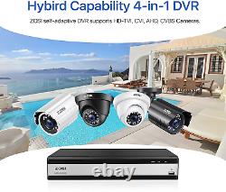 ZOSI H. 265+ 16CH 1080p DVR with Hard Drive 4TB for Home Security Camera System