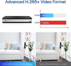 ZOSI H. 265+ 16CH 1080p DVR with Hard Drive 4TB for Home Security Camera System