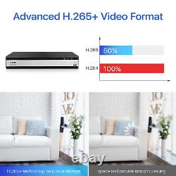 ZOSI H. 265+ 16 Channel 1080P Home DVR with Hard Drive 2TB for Security System