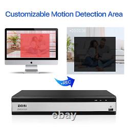 ZOSI H. 265+ 16 Channel 1080P Home DVR with Hard Drive 2TB for Security System