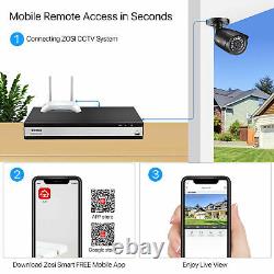 ZOSI H. 265+ 16 Channel 1080P Home DVR with Hard Drive 2TB for Security System