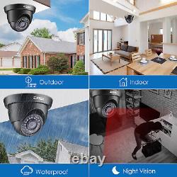 ZOSI H. 265+4CH 5MP-Lite DVR CCTV Home Outdoor 1080p Security Camera System 1TB