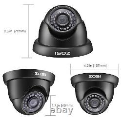 ZOSI H. 265+4CH 5MP-Lite DVR CCTV Home Outdoor 1080p Security Camera System 1TB